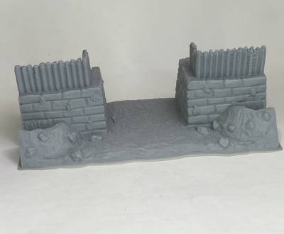 Roman Turf and Timber Gate (28mm)